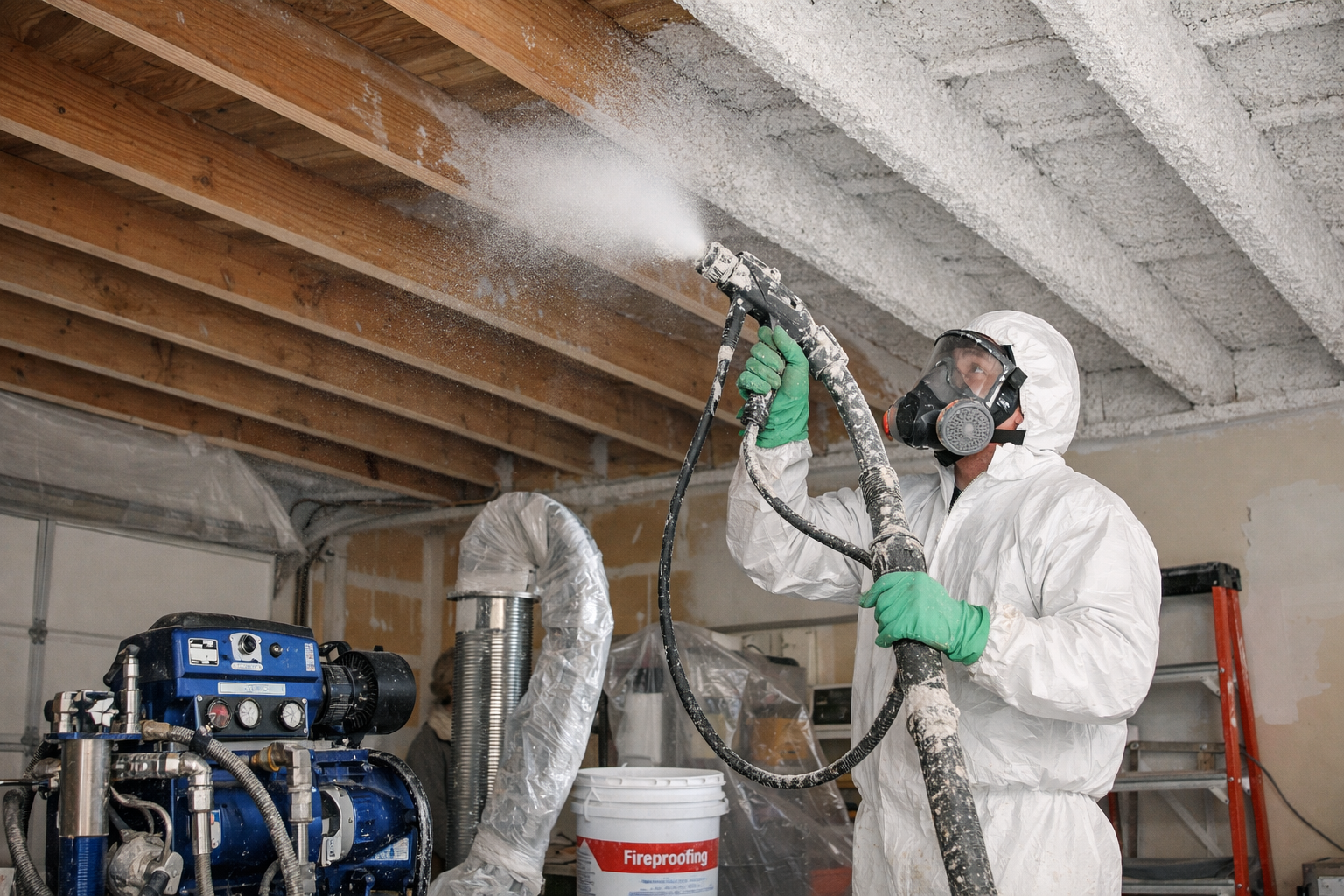 Residential garage fire separation installation in a Toronto home